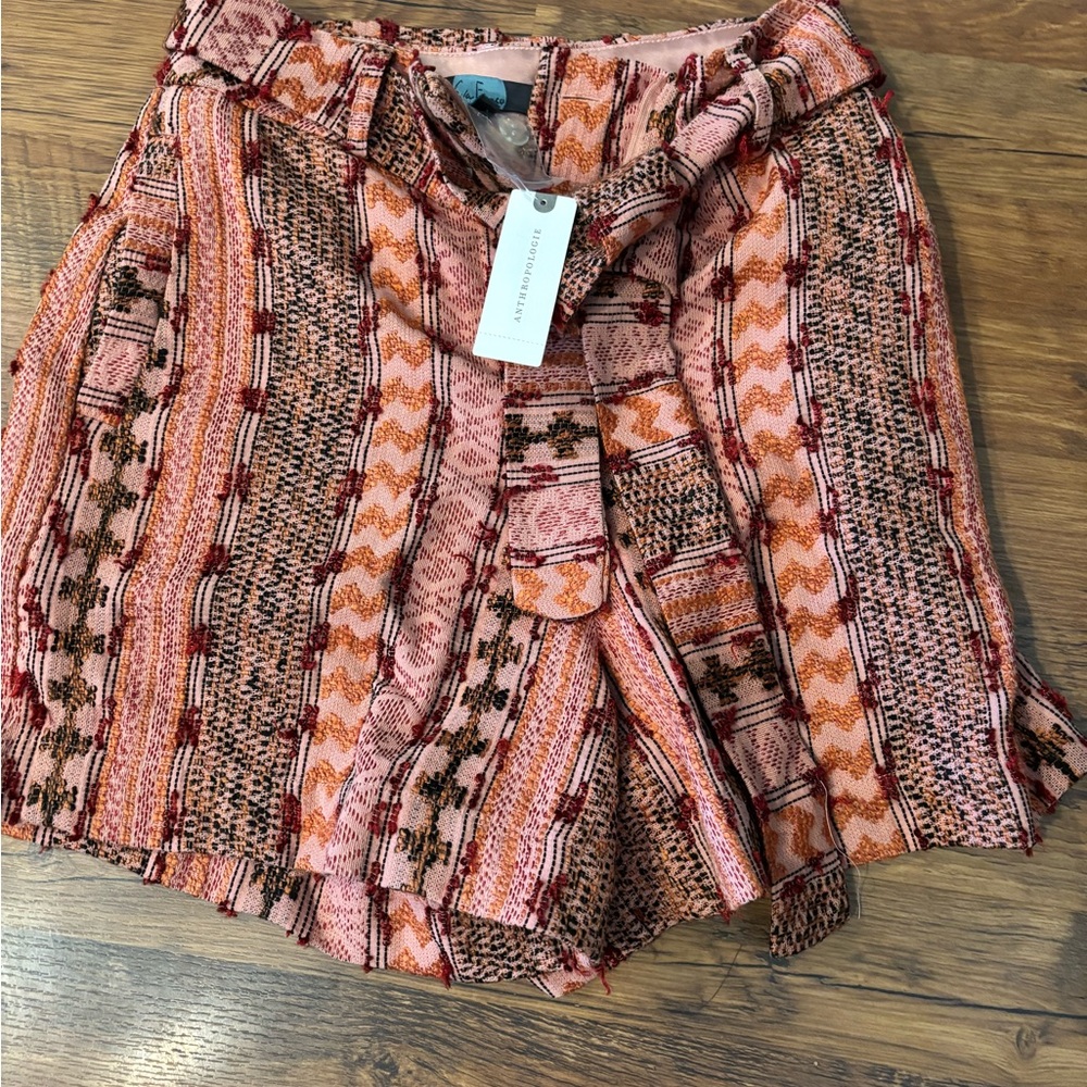 Anthropologie Eva Franco Multicolor High Waist Shorts